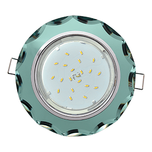 Ecola GX53 H4 Glass хром - изумруд 38x126