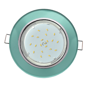 Ecola GX53 H4 Glass Круг хром - изумруд 38x126