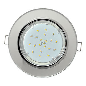 Ecola GX53 H4 Glass Круг хром - хром 38x126