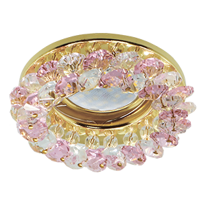 Ecola Light MR16 CD4141 GU5.3 Прозрачный и Розовый/Золото 50x90