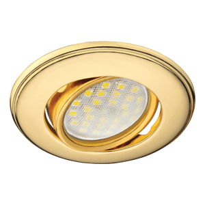 Ecola MR16 DH03 GU5.3 Светильник встр. поворотный выпуклый Золото 25x88