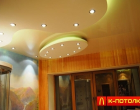 Как расположить светильники на натяжном потолке